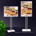 Slim Glass Led Menu Ajustable Floor Stand Sign